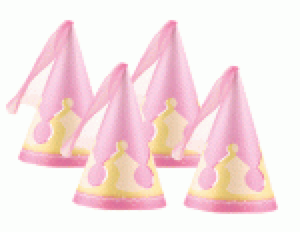 Prinzessinnen Partyhut (4 Stück)